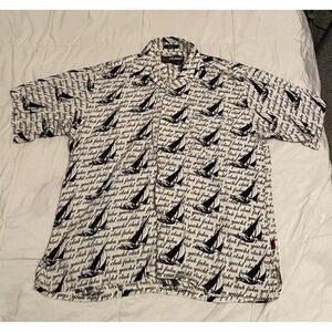 Fubu The Collection Yacht Club Button Up Large‎ Y2K